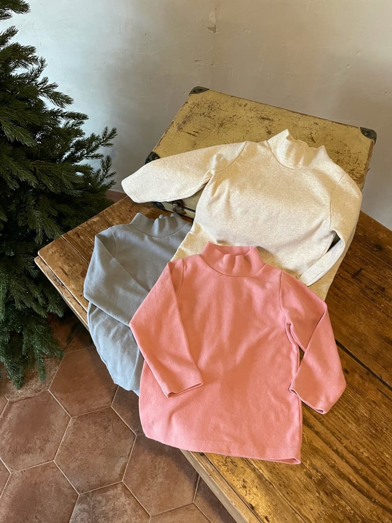 STUDIO M - Korean Children Fashion - #Kfashion4kids - Fleece Half Turtleneck Tee - 12