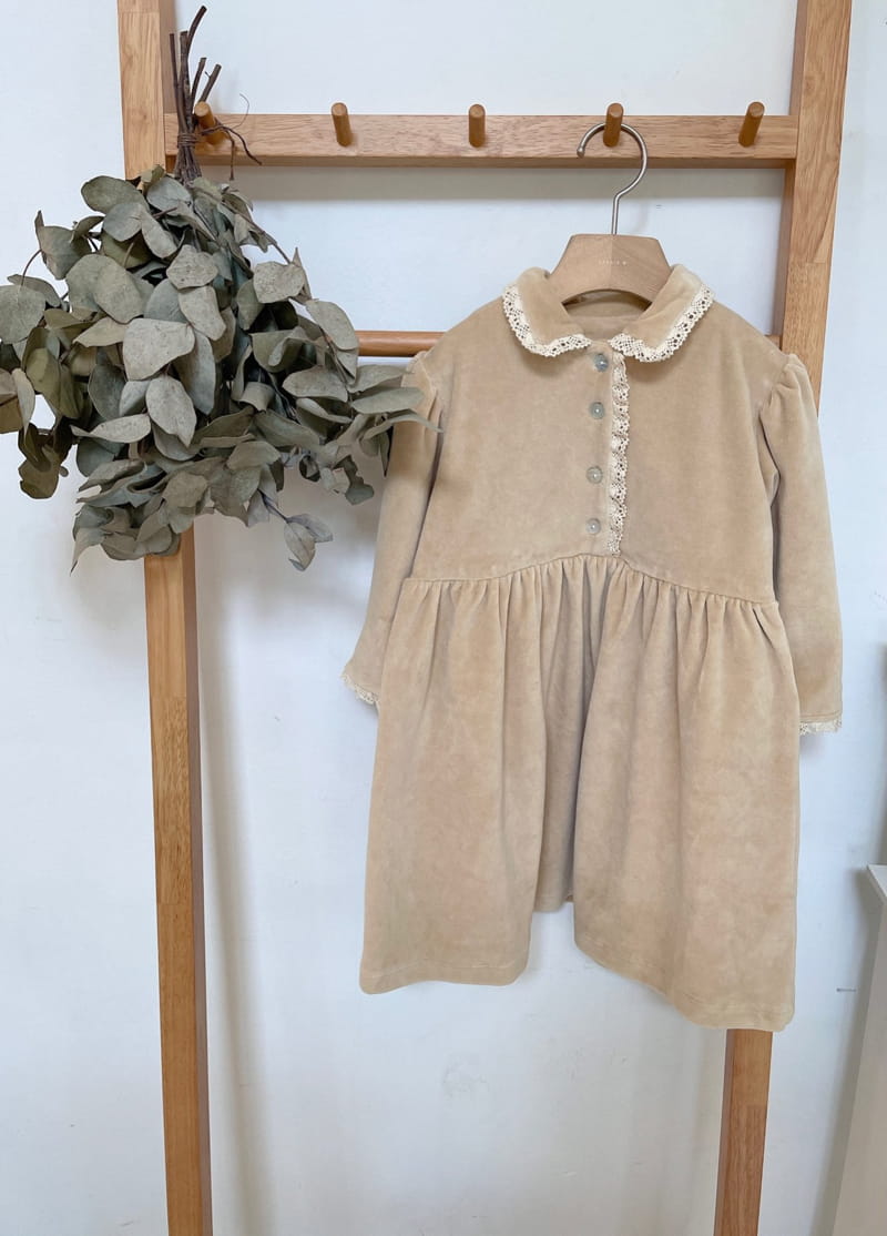 STUDIO M - Korean Children Fashion - #Kfashion4kids - Velvet Lace One-piece - 11