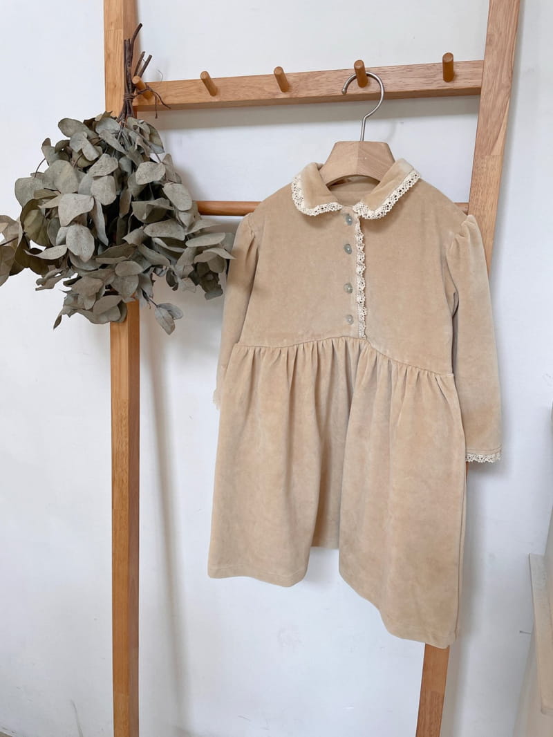 STUDIO M - Korean Children Fashion - #Kfashion4kids - Velvet Lace One-piece - 12