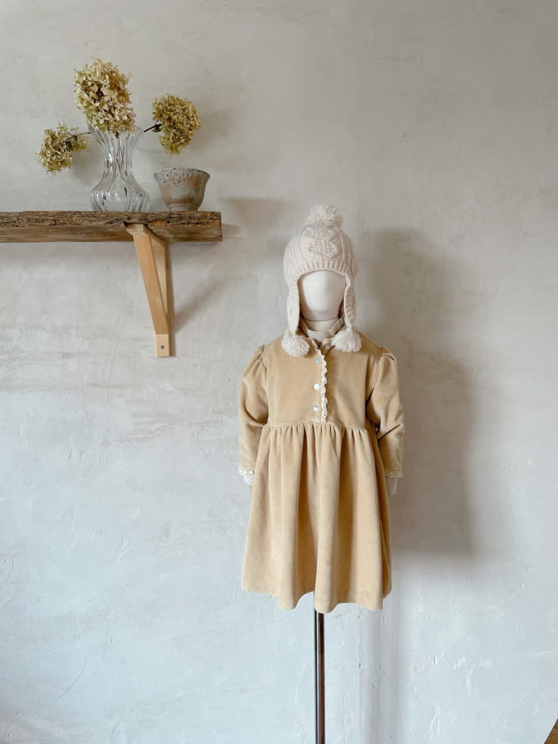 STUDIO M - Korean Children Fashion - #Kfashion4kids - Velvet Lace One-piece - 4
