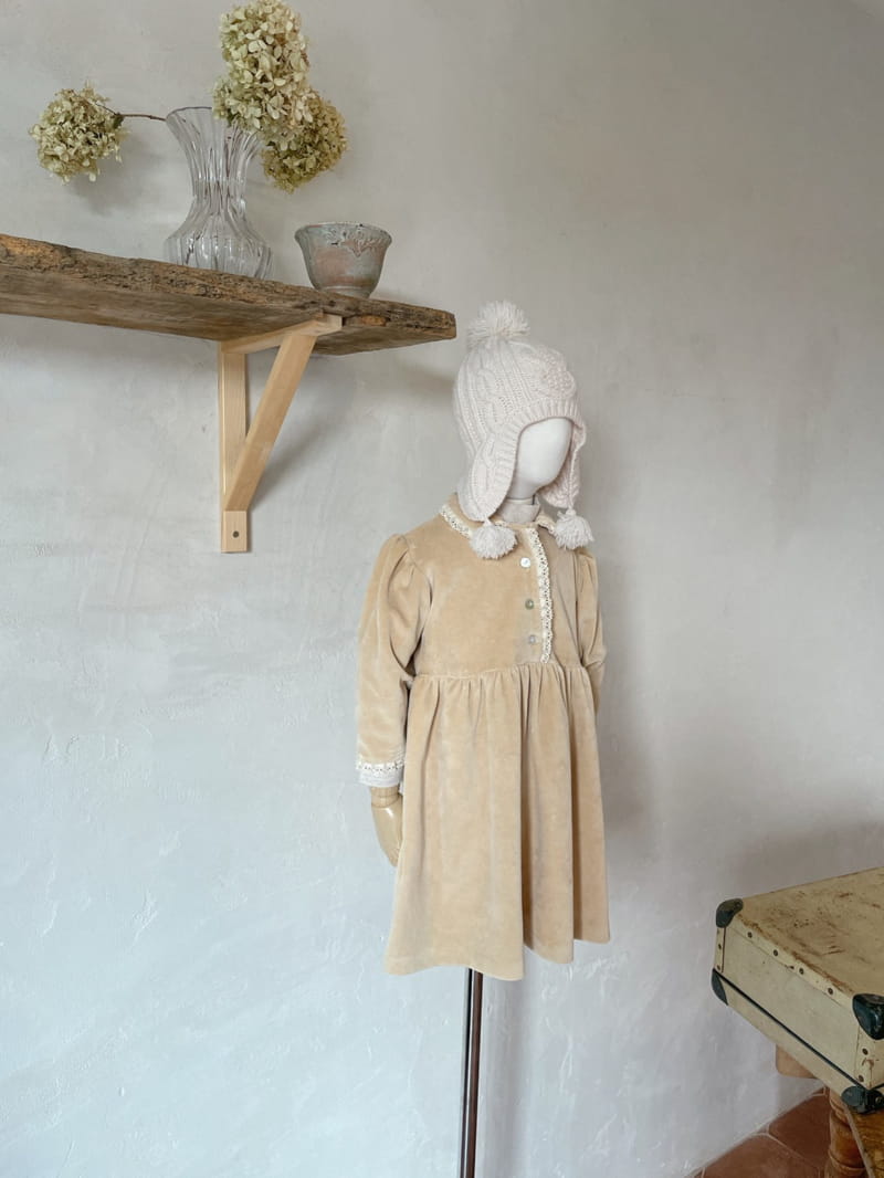 STUDIO M - Korean Children Fashion - #Kfashion4kids - Velvet Lace One-piece - 5