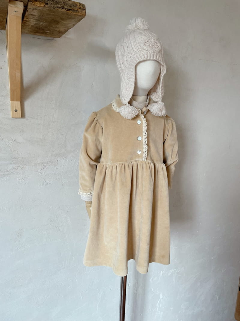 STUDIO M - Korean Children Fashion - #Kfashion4kids - Velvet Lace One-piece - 7