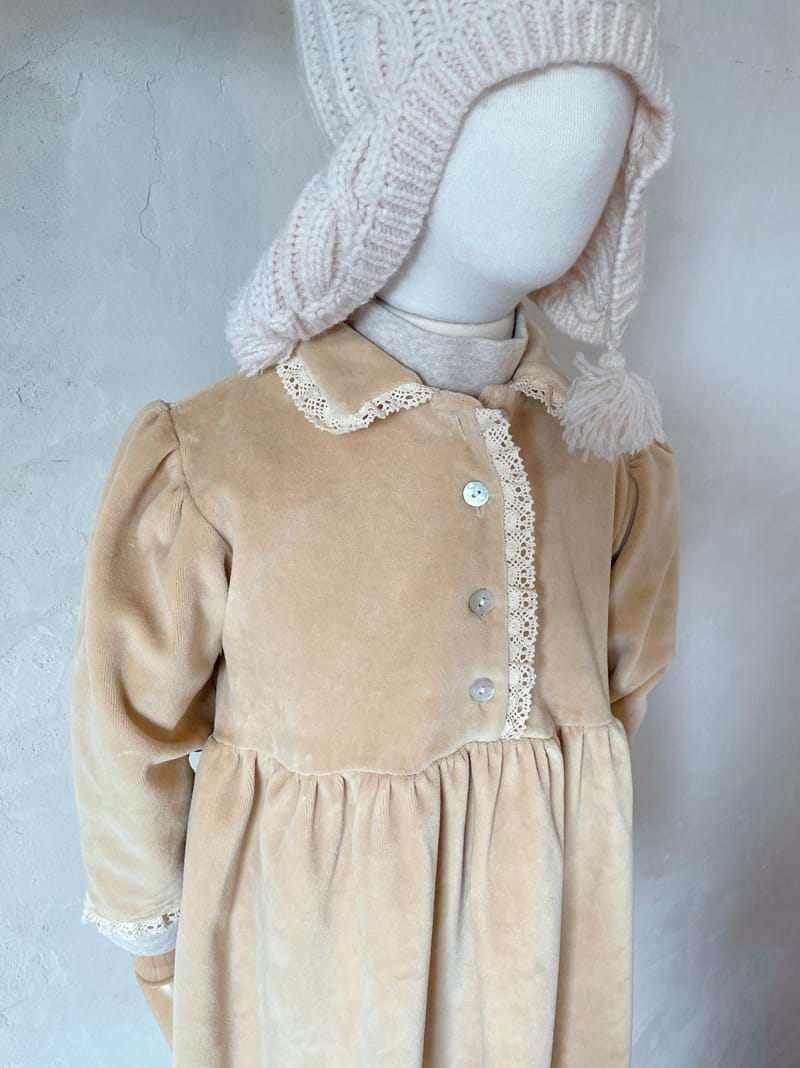 STUDIO M - Korean Children Fashion - #Kfashion4kids - Velvet Lace One-piece - 8