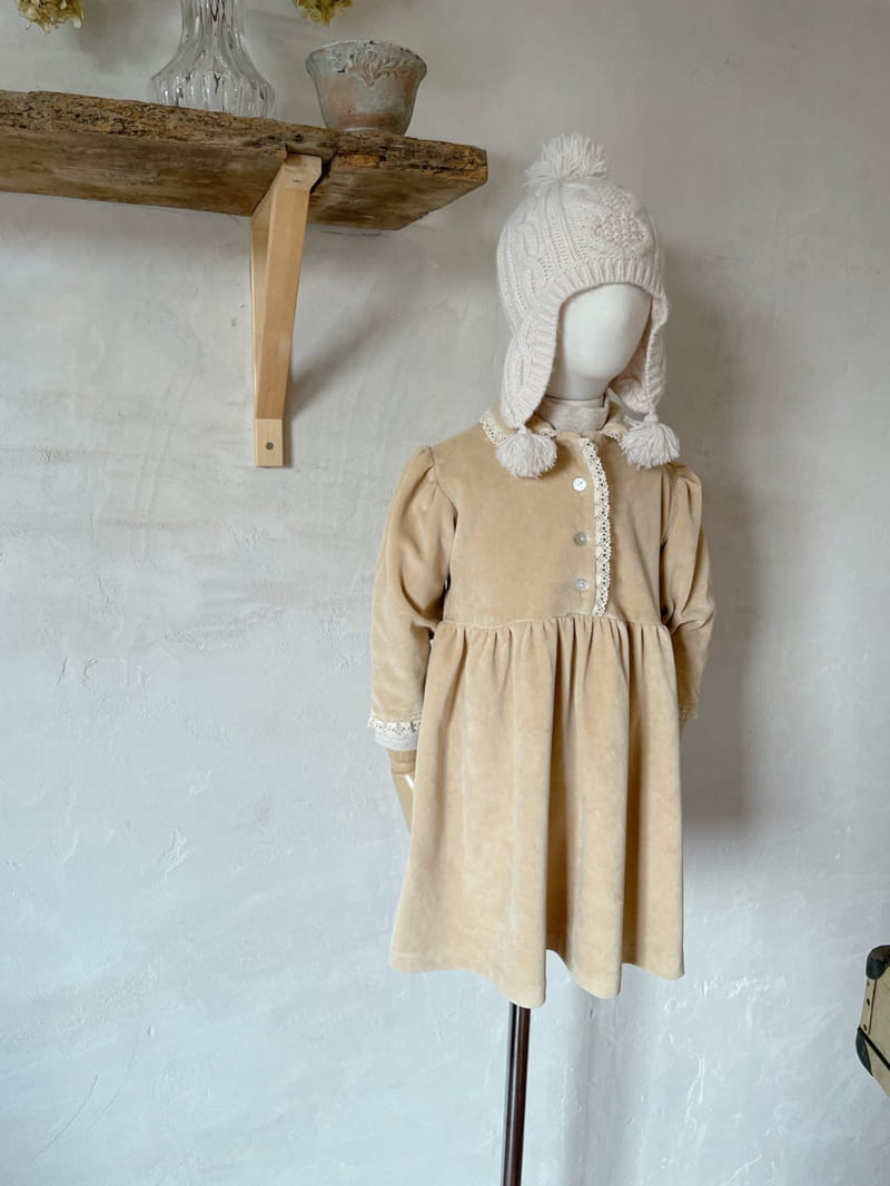 STUDIO M - Korean Children Fashion - #Kfashion4kids - Velvet Lace One-piece - 9