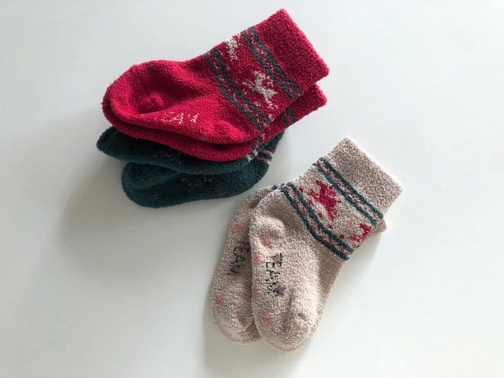 TEAMAND - Korean Children Fashion - #Kfashion4kids - Christmas Sleep Socks [set of 3]