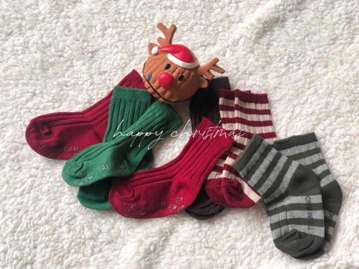 TEAMAND - Korean Children Fashion - #Kfashion4kids - Christmas Socks [set of 5]