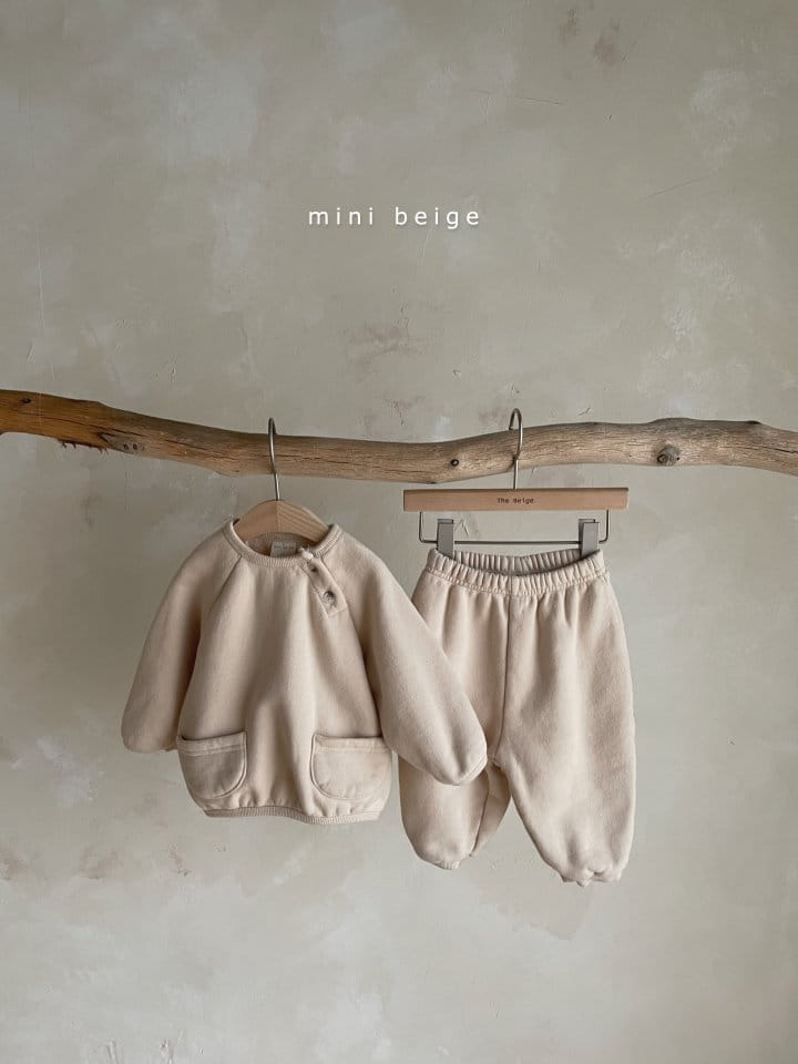 THE BEIGE - Korean Children Fashion - #Kfashion4kids - Pocket Top Bottom Set