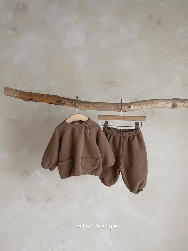 THE BEIGE - Korean Children Fashion - #Kfashion4kids - Pocket Top Bottom Set - 2