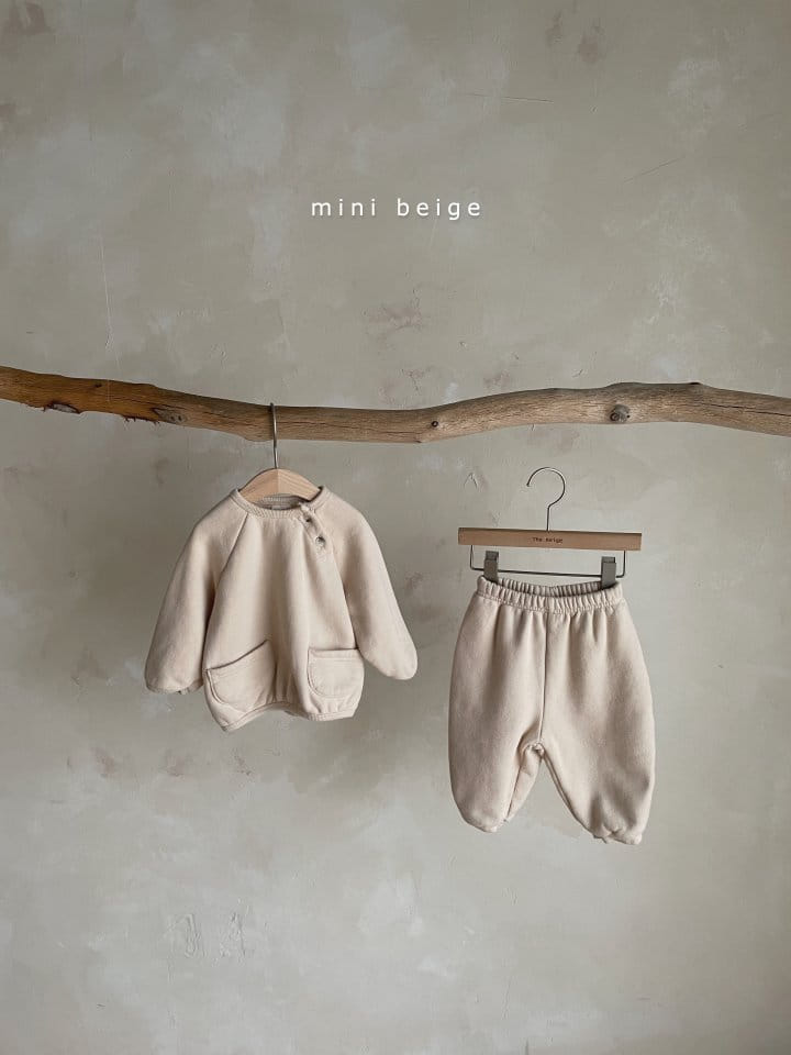 THE BEIGE - Korean Children Fashion - #Kfashion4kids - Pocket Top Bottom Set - 3