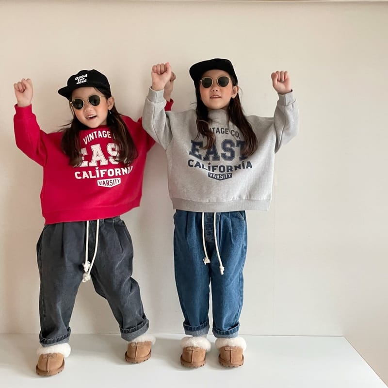 THE GREY - Korean Children Fashion - #Kfashion4kids - Fleece Baggy Jeans - 10