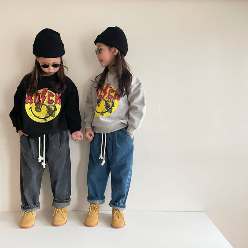 THE GREY - Korean Children Fashion - #Kfashion4kids - Fleece Baggy Jeans - 7