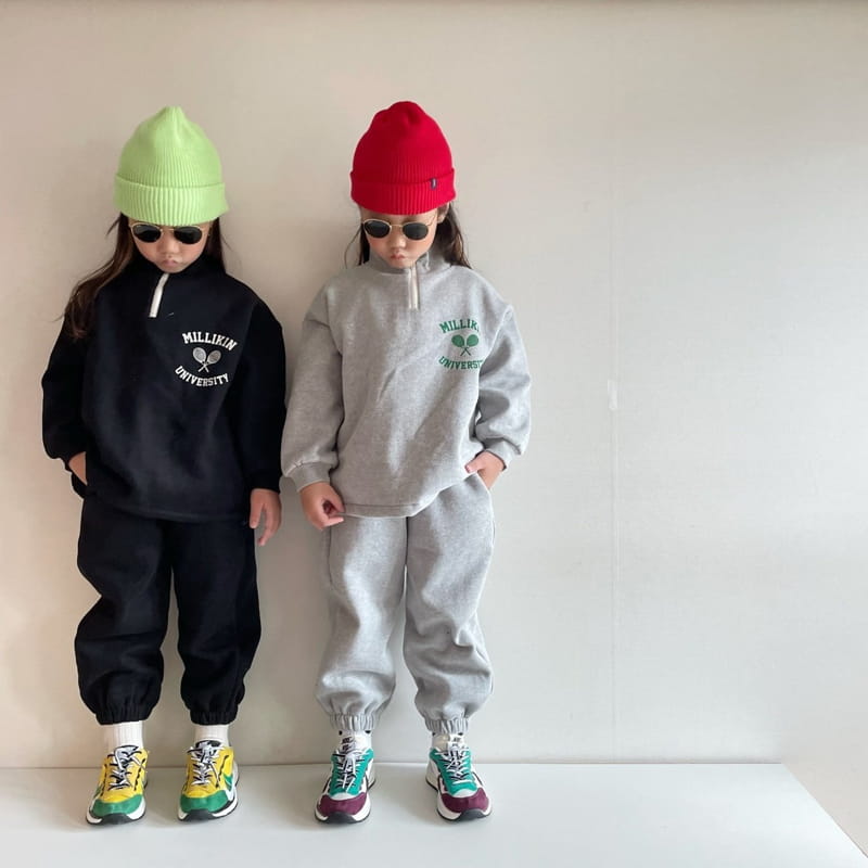 THE GREY - Korean Children Fashion - #Kfashion4kids - Anorak Top Bottom Set - 4