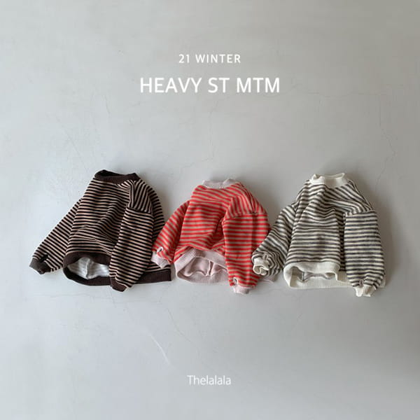 THE LALALA - Korean Children Fashion - #Kfashion4kids - Heavy Sripes Sweatshirt