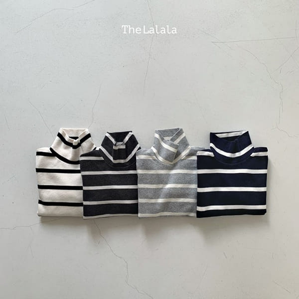 THE LALALA - Korean Children Fashion - #Kfashion4kids - Basic Stripes Half Turtleneck Tee - 2