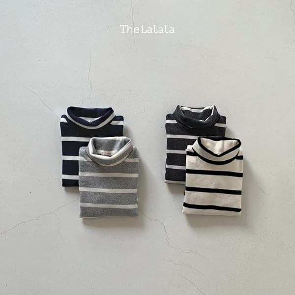 THE LALALA - Korean Children Fashion - #Kfashion4kids - Basic Stripes Half Turtleneck Tee - 3