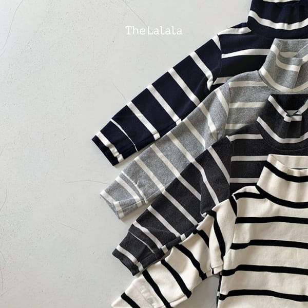 THE LALALA - Korean Children Fashion - #Kfashion4kids - Basic Stripes Half Turtleneck Tee - 5