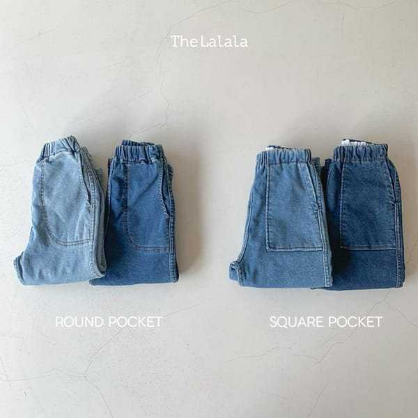 THE LALALA - Korean Children Fashion - #Kfashion4kids - Denim Span Pants Square Pocket - 10