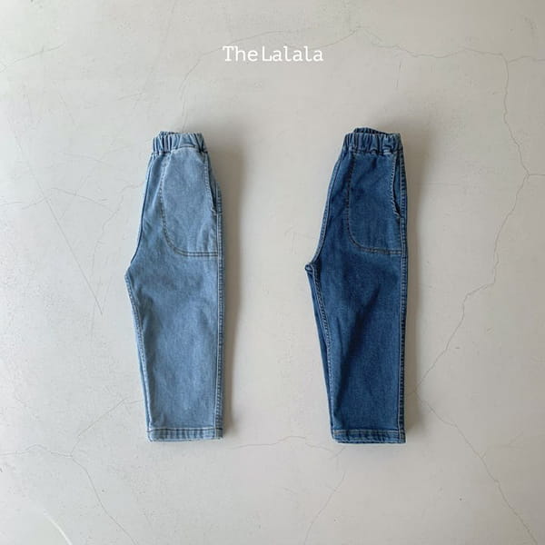 THE LALALA - Korean Children Fashion - #Kfashion4kids - Denim Span Pants Round Pocket