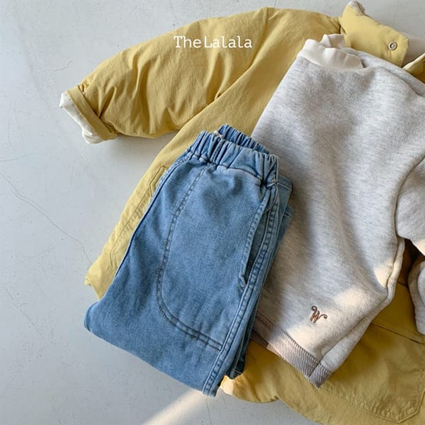 THE LALALA - Korean Children Fashion - #Kfashion4kids - Denim Span Pants Round Pocket - 10
