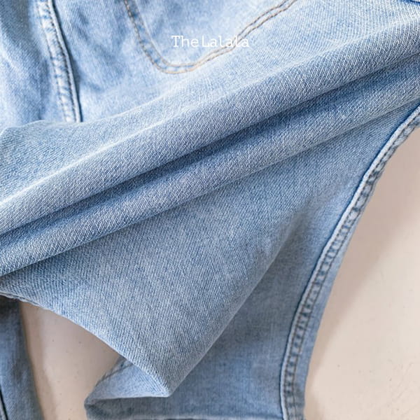 THE LALALA - Korean Children Fashion - #Kfashion4kids - Denim Span Pants Round Pocket - 7