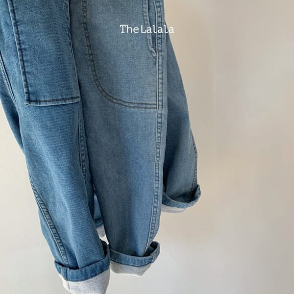 THE LALALA - Korean Children Fashion - #Kfashion4kids - Denim Span Pants Round Pocket - 8