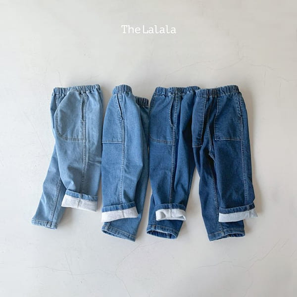 THE LALALA - Korean Children Fashion - #Kfashion4kids - Denim Span Pants Round Pocket - 9