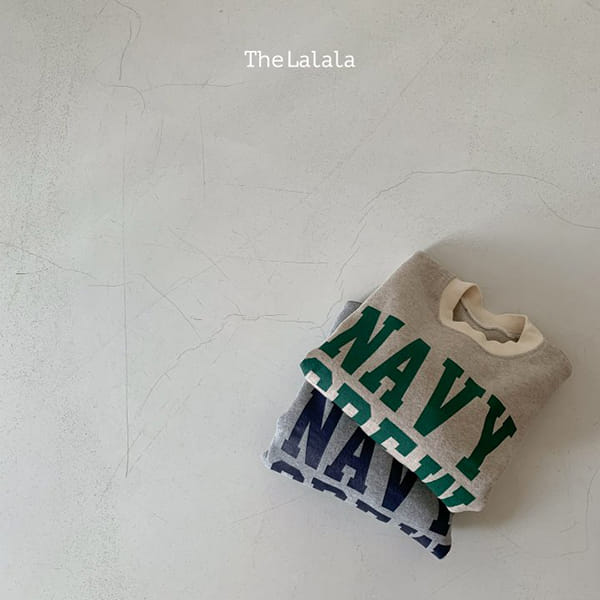 THE LALALA - Korean Children Fashion - #Kfashion4kids - NAVY CREW Sweatshirt - 3