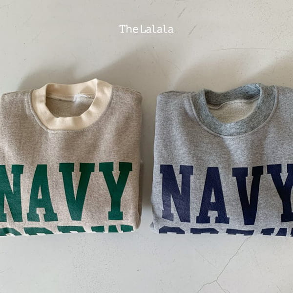 THE LALALA - Korean Children Fashion - #Kfashion4kids - NAVY CREW Sweatshirt - 4