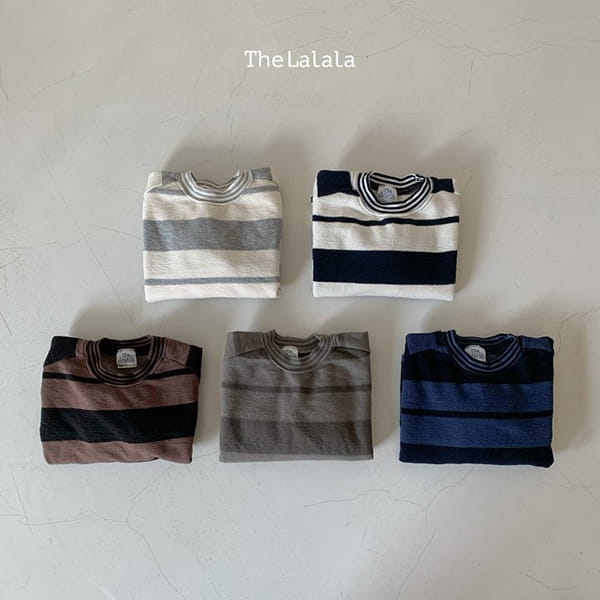 THE LALALA - Korean Children Fashion - #Kfashion4kids - Two Line Fleece Stripes Tee - 3