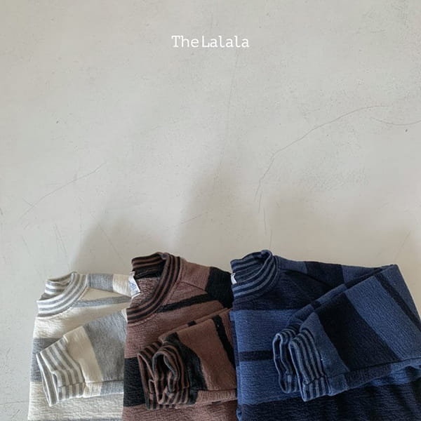 THE LALALA - Korean Children Fashion - #Kfashion4kids - Two Line Fleece Stripes Tee - 5