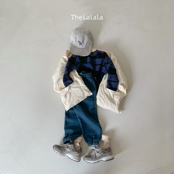 THE LALALA - Korean Children Fashion - #Kfashion4kids - Two Line Fleece Stripes Tee - 8