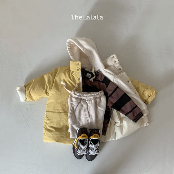 THE LALALA - Korean Children Fashion - #Kfashion4kids - Two Line Fleece Stripes Tee - 9