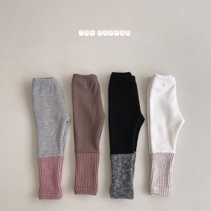 THE PEPPER - Korean Children Fashion - #Kfashion4kids - Tosi Color Fleece Leggings