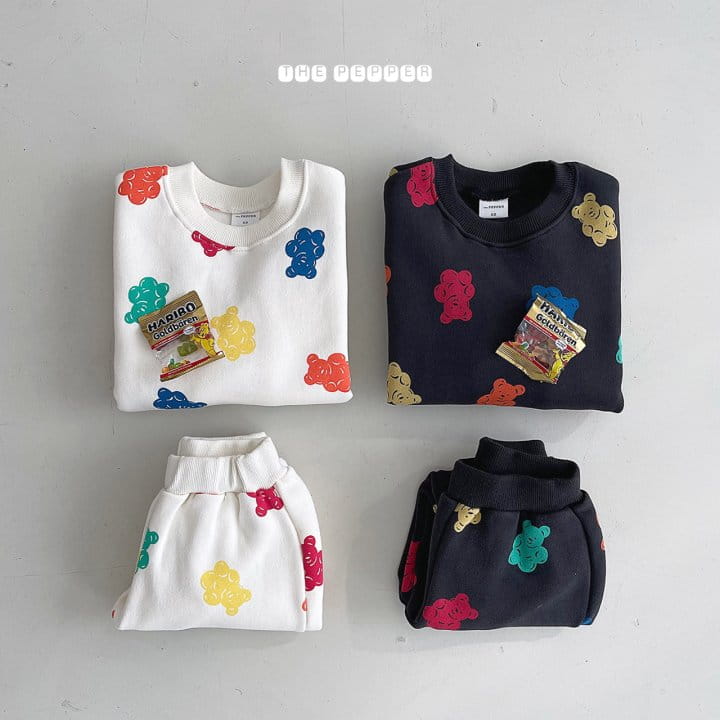 THE PEPPER - Korean Children Fashion - #Kfashion4kids - Jelly Bear Fleece Top Bottom Set - 4