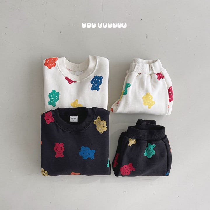 THE PEPPER - Korean Children Fashion - #Kfashion4kids - Jelly Bear Fleece Top Bottom Set - 5