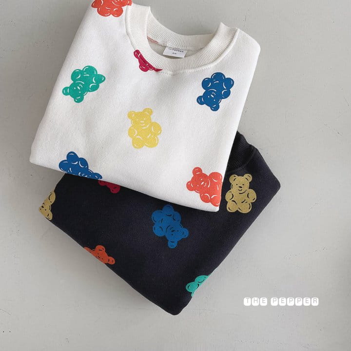 THE PEPPER - Korean Children Fashion - #Kfashion4kids - Jelly Bear Fleece Top Bottom Set - 6