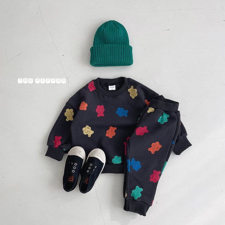 THE PEPPER - Korean Children Fashion - #Kfashion4kids - Jelly Bear Fleece Top Bottom Set - 9