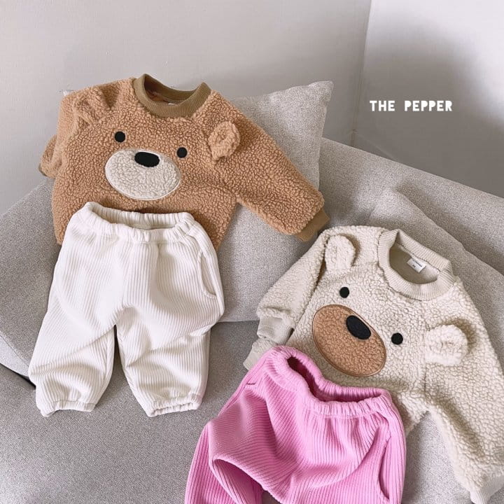 THE PEPPER - Korean Children Fashion - #Kfashion4kids - Bear Fluffy Sweatshirt - 10