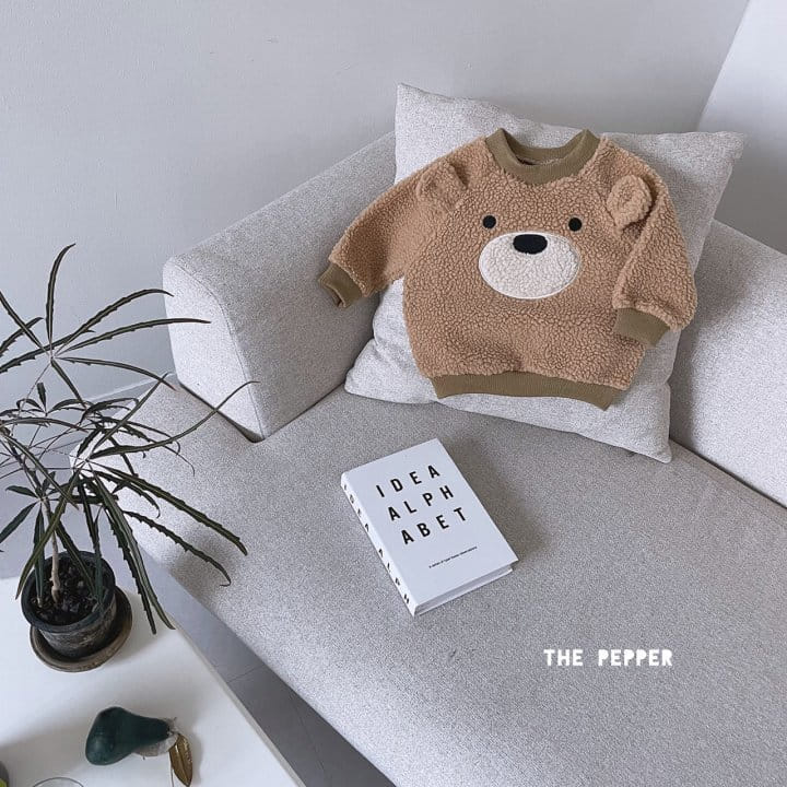 THE PEPPER - Korean Children Fashion - #Kfashion4kids - Bear Fluffy Sweatshirt - 12