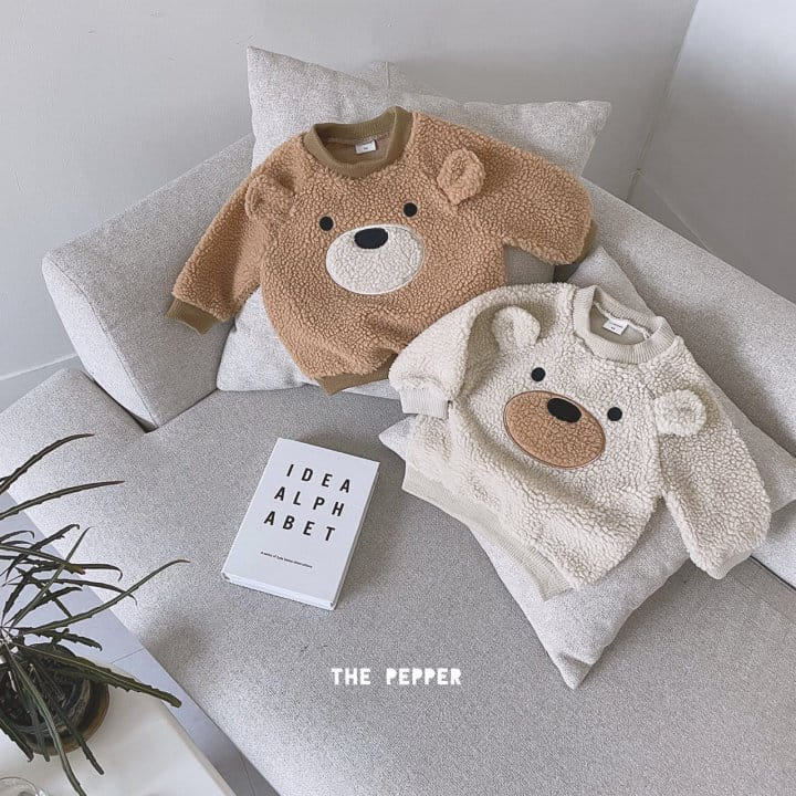 THE PEPPER - Korean Children Fashion - #Kfashion4kids - Bear Fluffy Sweatshirt - 2