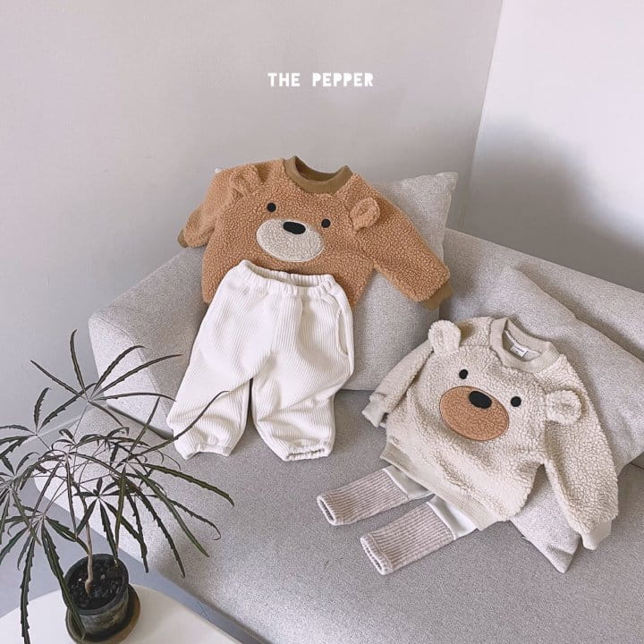 THE PEPPER - Korean Children Fashion - #Kfashion4kids - Bear Fluffy Sweatshirt - 5