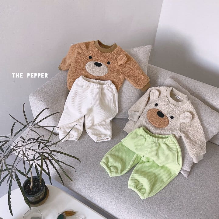 THE PEPPER - Korean Children Fashion - #Kfashion4kids - Bear Fluffy Sweatshirt - 7