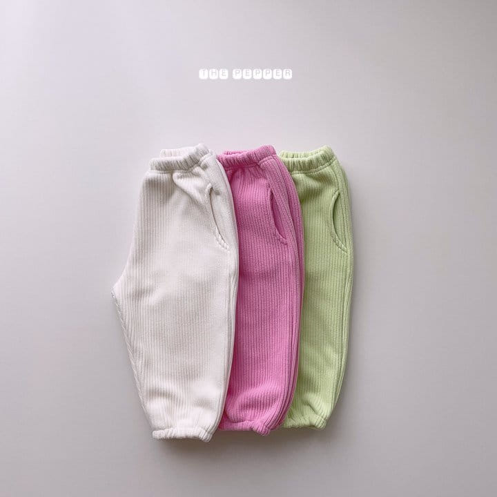 THE PEPPER - Korean Children Fashion - #Kfashion4kids - Veloure Reversible Jogger Pants - 10