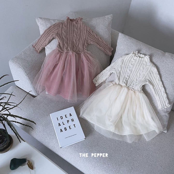 THE PEPPER - Korean Children Fashion - #Kfashion4kids - Twist Knit Sha One-piece - 3
