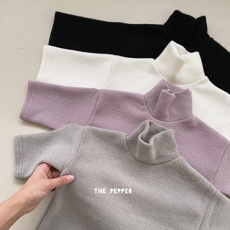 THE PEPPER - Korean Children Fashion - #Kfashion4kids - Loose Fit Knit Turtleneck - 2