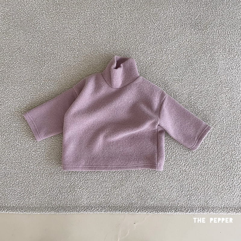 THE PEPPER - Korean Children Fashion - #Kfashion4kids - Loose Fit Knit Turtleneck - 3