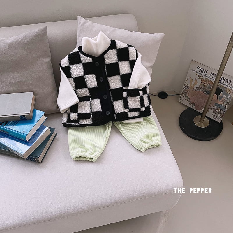 THE PEPPER - Korean Children Fashion - #Kfashion4kids - Smile Check Vest
