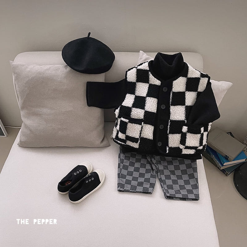 THE PEPPER - Korean Children Fashion - #Kfashion4kids - Smile Check Vest - 4