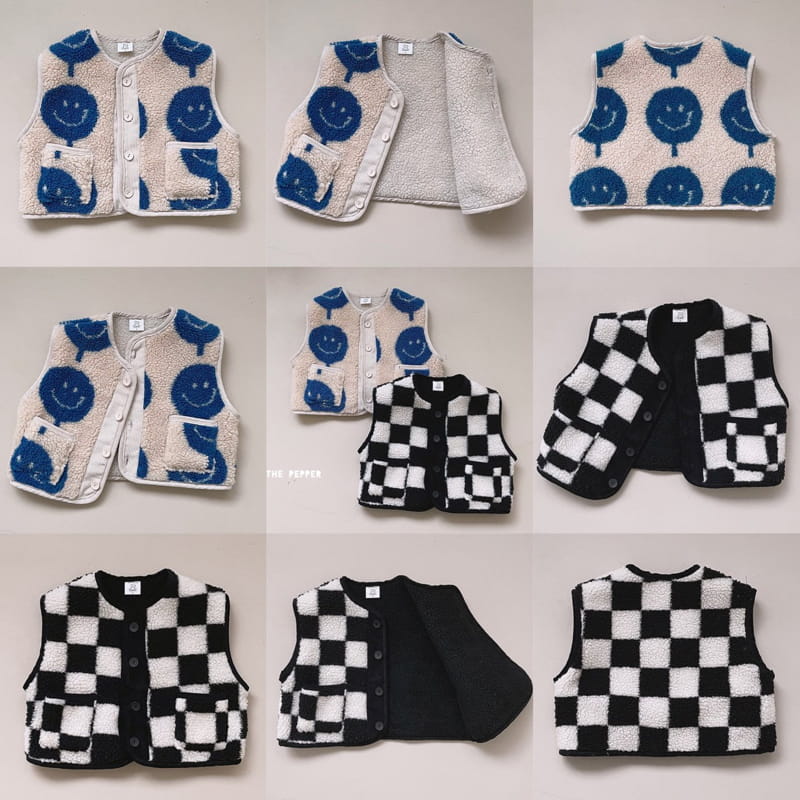 THE PEPPER - Korean Children Fashion - #Kfashion4kids - Smile Check Vest - 8
