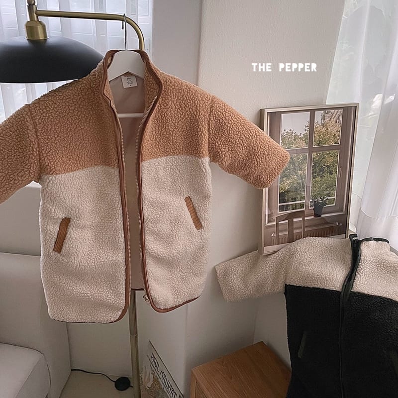 THE PEPPER - Korean Children Fashion - #Kfashion4kids - Long Color Fleece Jacket